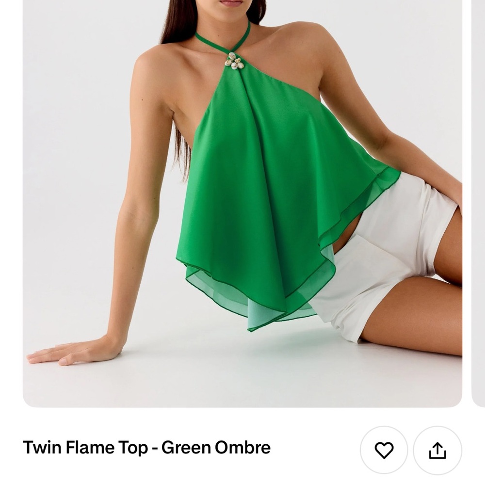 Peppermayo Green Halter Blouse